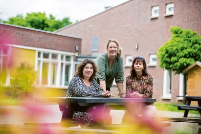 v.l.n.r. Lydia Donkersloot, Nicole Gunsing en Inge Straten